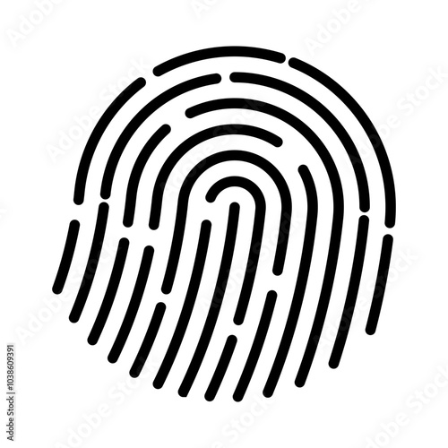 fingerprint icon vector symbol
