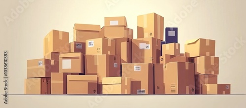 Stack of Cardboard Boxes