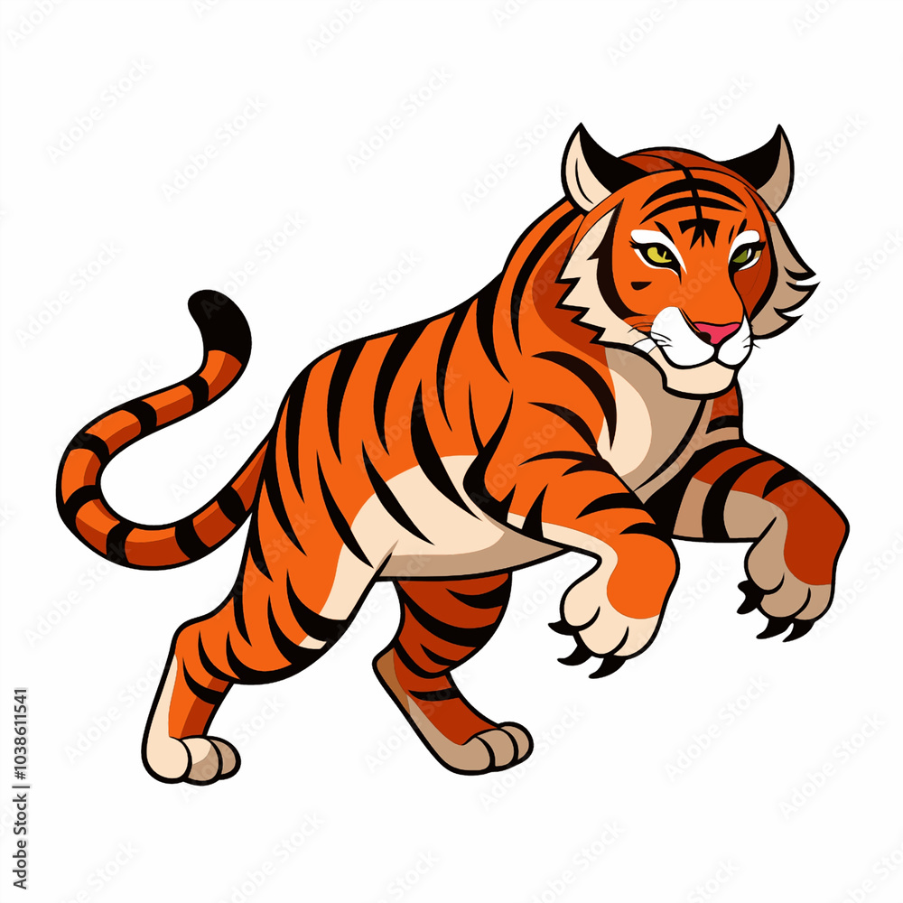 tiger cartoon isolated on white background tiger cartoon isolated on white background
