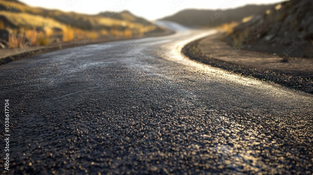Asphalt road in scale, in perspective Asphalt road in scale, in perspective