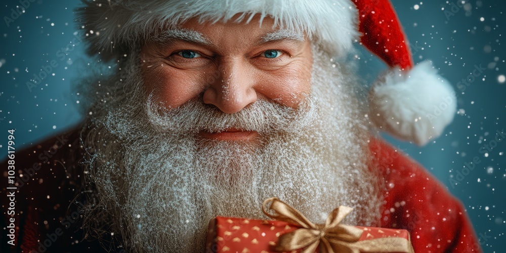 Beautiful Christmas image with Santa Claus, Christmas greeting card Beautiful Christmas image with Santa Claus, Christmas greeting card