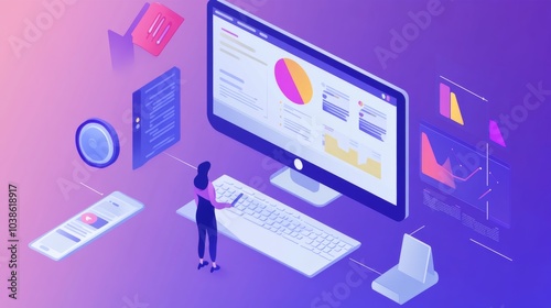 This image shows how businesses can use tools to analyze their competition, track website traffic, and improve their online marketing efforts.