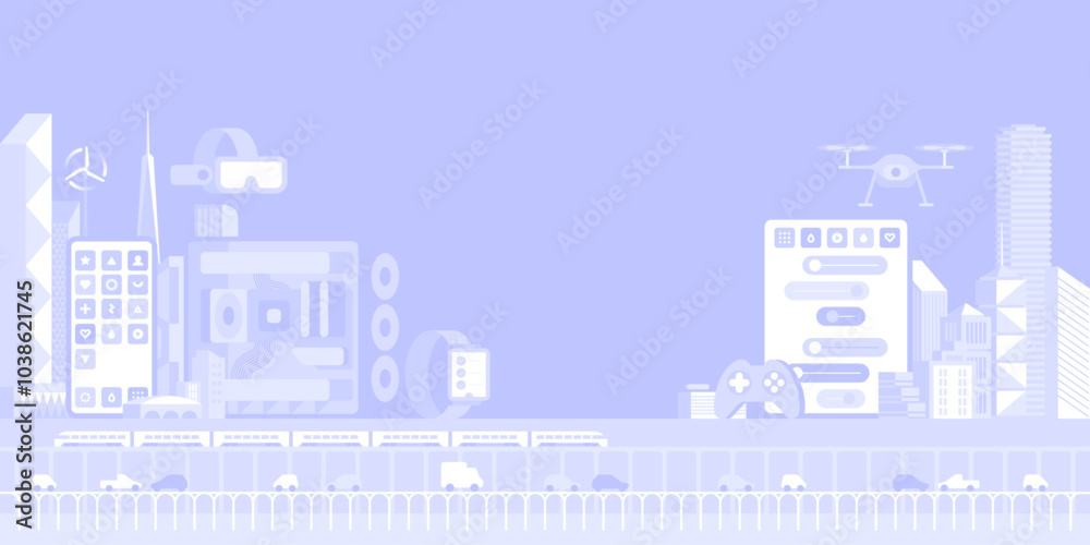 Obraz premium City-concept_5 (light version)
