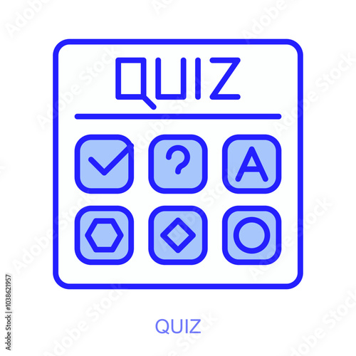 Free Download Education web icon in line style for web and mobile app. Symbol of an quiz. Vector illustration - GFXLoad