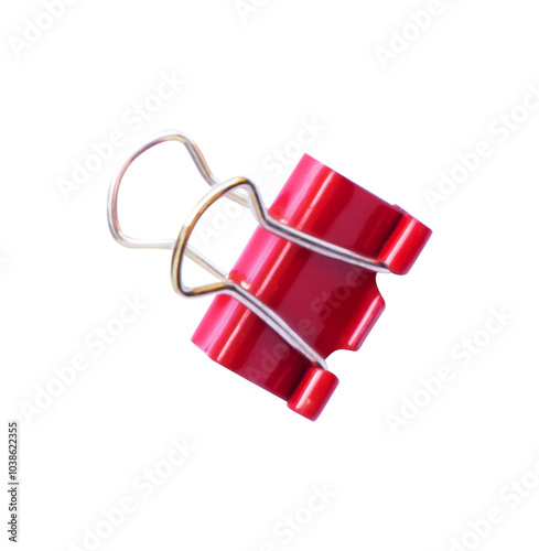 Wallpaper Mural red binder clip isolated on white Torontodigital.ca