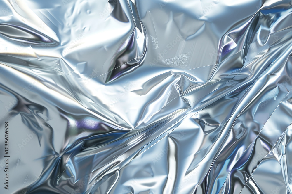 A shiny silver fabric with a metallic texture A shiny silver fabric with a metallic texture