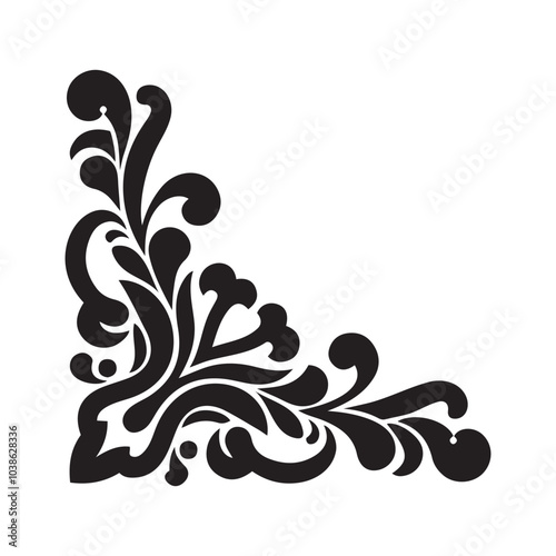 Modern Ornament Design Silhouette Vector Illustration