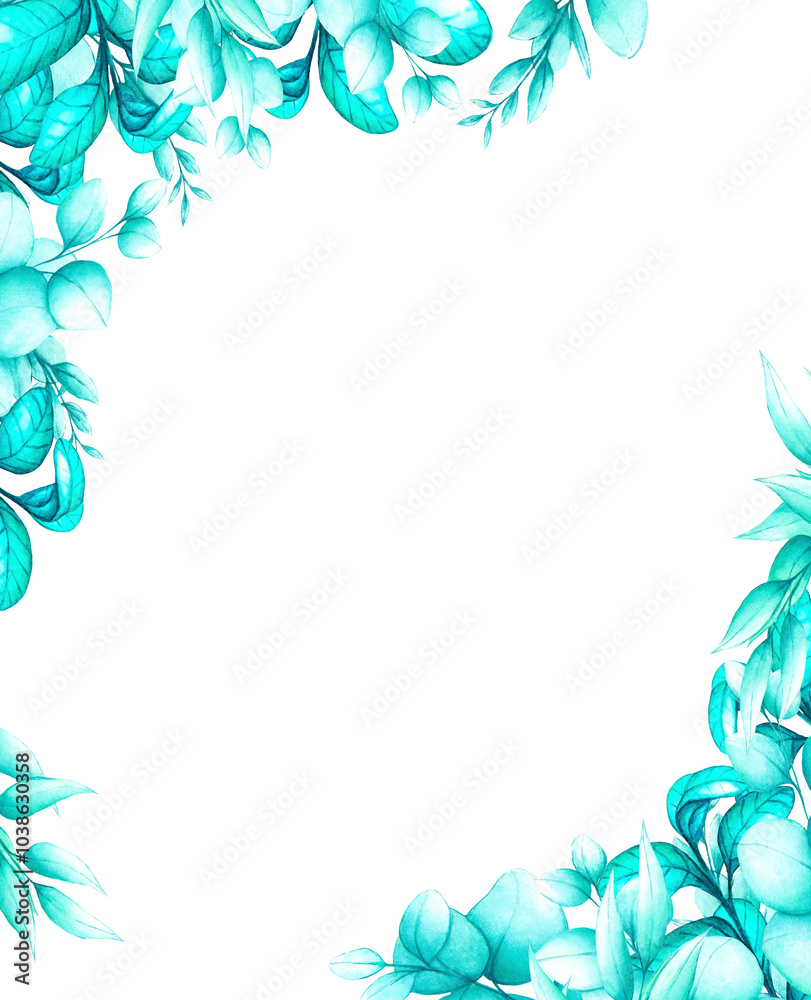 Obraz premium frames made of plants and wild berries