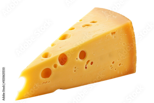 Delicious Gouda Cheese Slice Perfect for Charcuterie Boards Isolated on Transparent Background