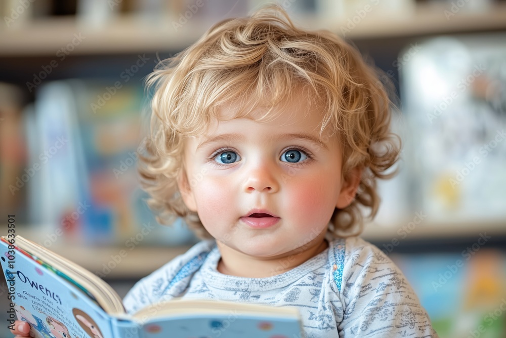 A young child discovers the joys of reading in a colorful kindergarten classroom. Generative AI A young child discovers the joys of reading in a colorful kindergarten classroom. Generative AI