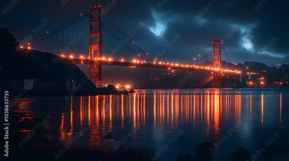 Fototapeta premium Golden Gate Bridge at Night
