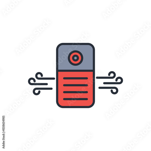 Air Purifier icon. vector.Editable stroke.linear style sign for use web design,logo.Symbol illustration.