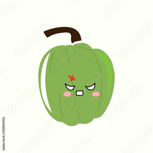 popular kawaii emoticon pumpkin design cartoon. Funny cute pumpkin seasonal vegetable cartoon character with different emotion and expression