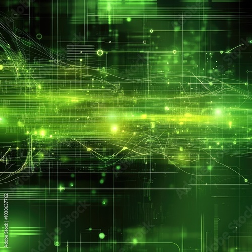 Abstract green data visualization background