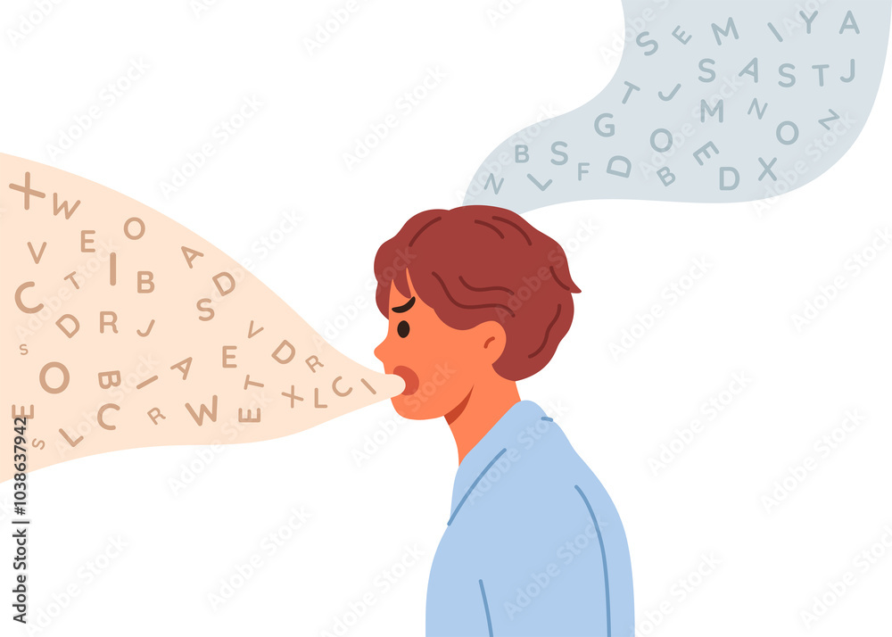 Man screams trying to manipulate people and instill misinformation in others to cause fear or hatred. Guy thinks and voices different things, manipulate listeners for propaganda purposes