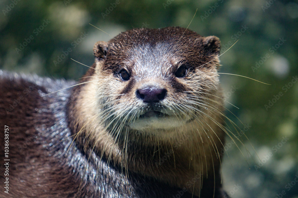 Close-Up Portrait of an Alert River Otter Close-Up Portrait of an Alert River Otter