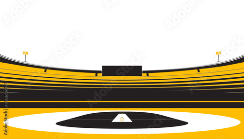 Cricket stadium. Sport field
