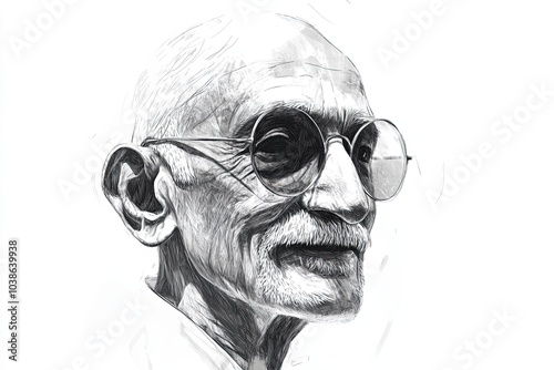 portrait of a Ghandi