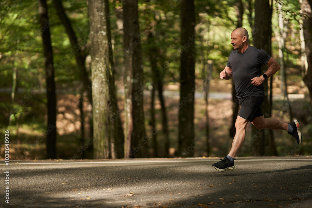 Man jogging in park Man jogging in park