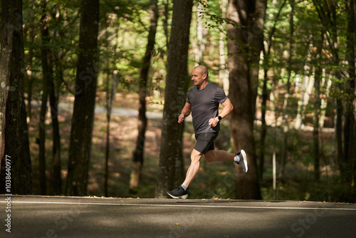 Wallpaper Mural Man jogging in park Torontodigital.ca