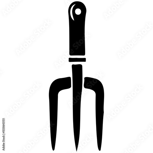 Tractor and farming tools silhouette for crop cultivation and agricultural work