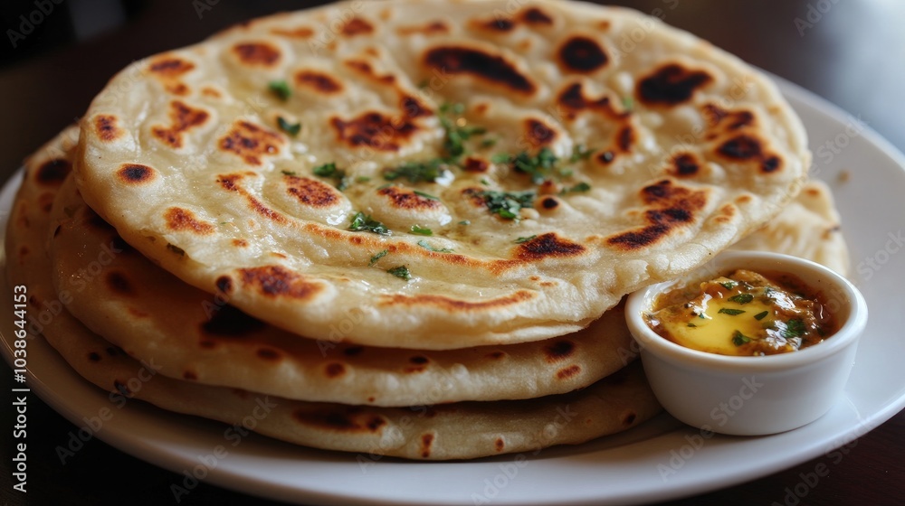 Delicious Soft Flatbreads with Flavorful Dip Delicious Soft Flatbreads with Flavorful Dip