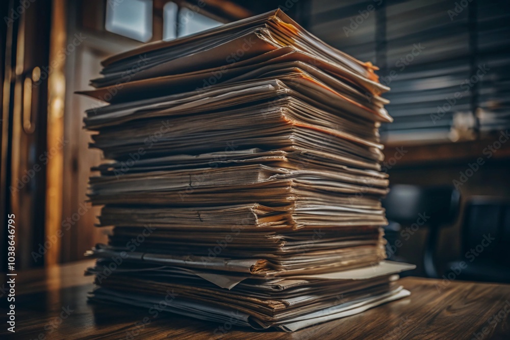 Fototapeta premium stack of papers