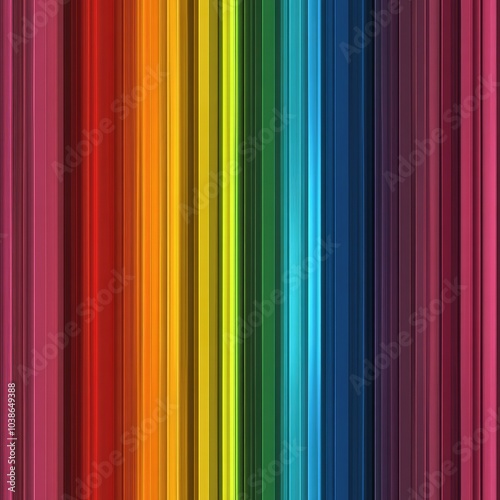 Vibrant rainbow spectrum stripes pattern texture as a seamless background