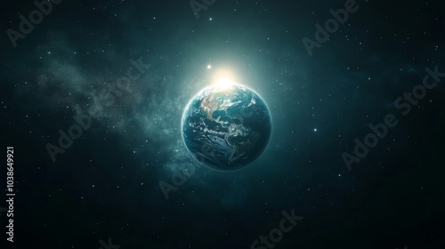Obraz na płótnie Astronaut adrift by a sleek space station, Earth’s vibrant colors illuminating the vastness of space, captivating 3D artwork w salonie