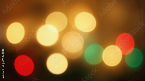 Enchanting Blurred Bokeh Light Backdrop: Festive Christmas & New Year Ambiance for Holiday Marketing & Greetings