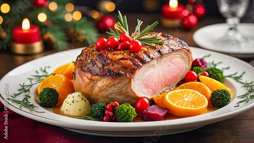 AI-generated images of a traditional Christmas dinner tantalize the taste buds