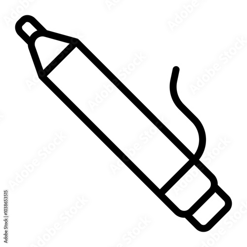 Stylus Pen Vector Line Icon Design