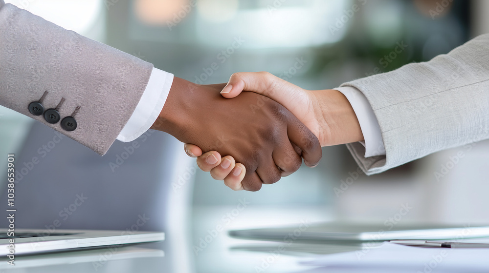 business people shaking hands in the office. Concept of Diversity business people shaking hands in the office. Concept of Diversity