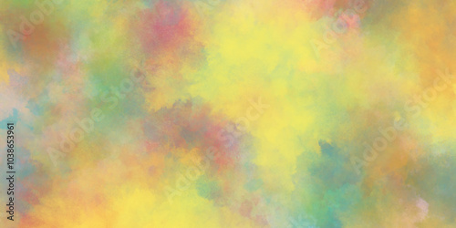Abstract bright and shinny lovely soft color watercolor background, Colorful and bright watercolor background texture with watercolor splashes, Abstract hand drawn watercolor drawing on a paper.