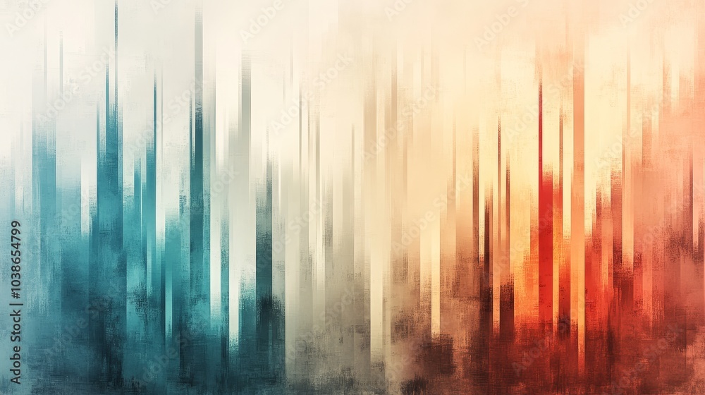 Fototapeta premium Vibrant Glitch Patterns, an explosion of multicolored abstract designs showcasing dynamic tech-inspired aesthetics and intricate digital distortions