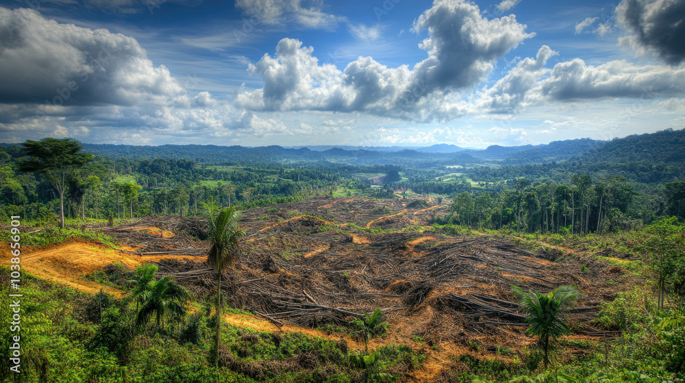 Fototapeta premium Beautiful Natural Landscape with Vibrant Colors