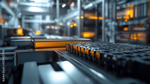 Wallpaper Mural Aerospace battery production plant manufacturing high-performance batteries for aviation and space exploration. Torontodigital.ca