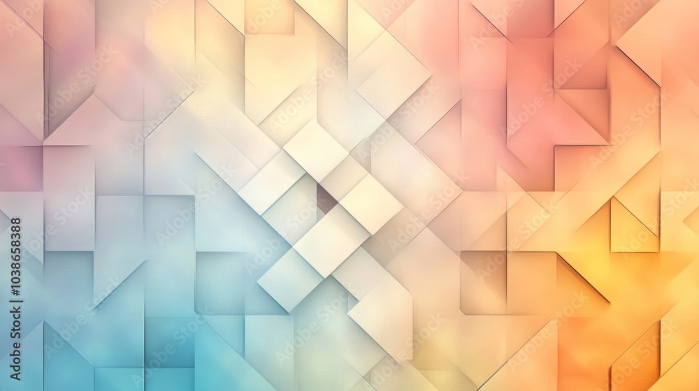 Fototapeta premium Futuristic Geometric Holographic Design, vibrant shifting colors, seamless abstract pattern, modern aesthetics, visually captivating experience
