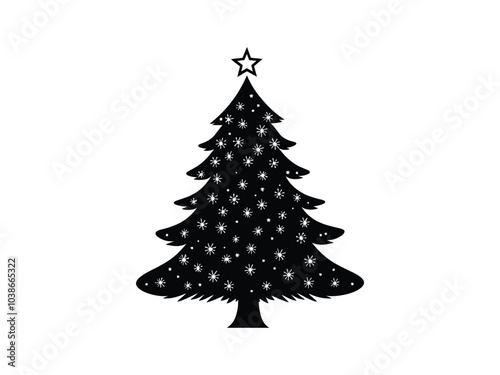 Christmas Tree Lights Silhouette Vector Festive Holiday Designs