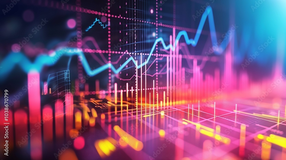 Fototapeta premium Investment Returns Analysis with Data Visualization