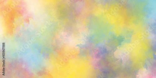 Abstract bright and shinny lovely soft color watercolor background, Colorful and bright watercolor background texture with watercolor splashes, Abstract hand drawn watercolor drawing on a paper.
