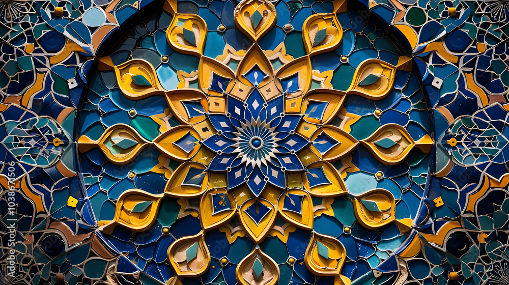 Intricate islamic mosaic pattern for decoration Intricate islamic mosaic pattern for decoration