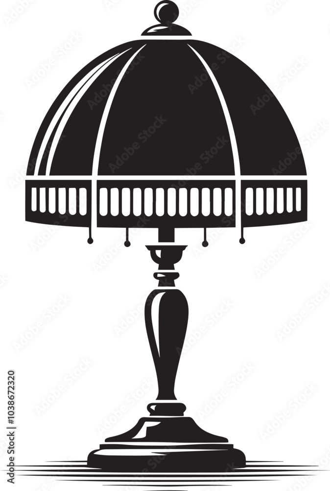 Lampshed silhouette vector illustration isolated on a white background Lampshed silhouette vector illustration isolated on a white background