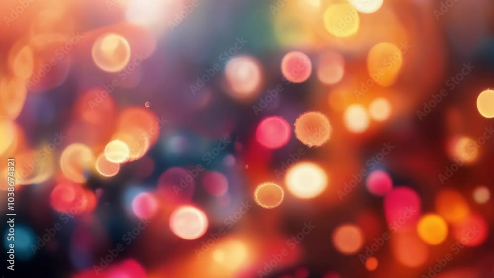 Colorful Bokeh Effect with Warm and Cool Tones, Abstract Light Overlay Colorful Bokeh Effect with Warm and Cool Tones, Abstract Light Overlay