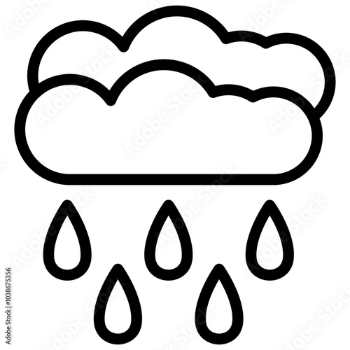 Rain vector icon style