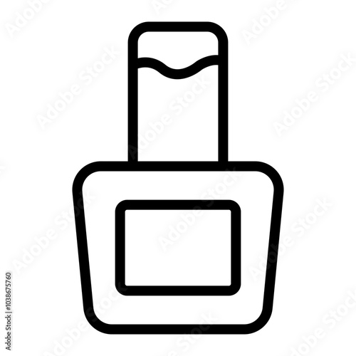 Nail Polish Vector Line Icon Design