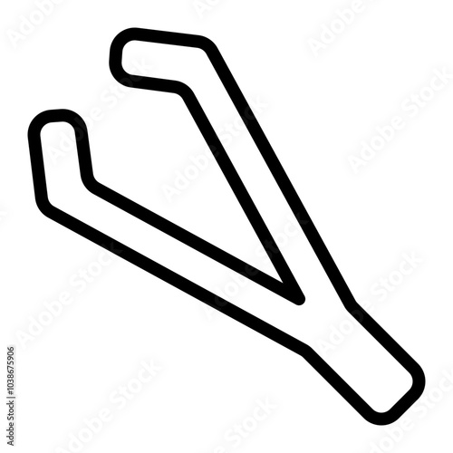 Tweezers Vector Line Icon Design