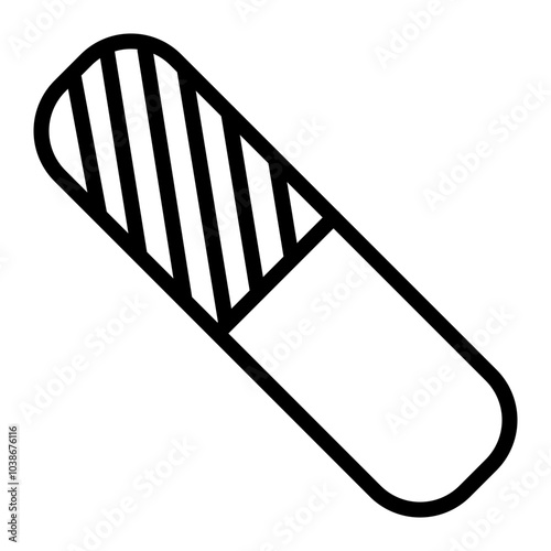 Nail File Vector Line Icon Design
