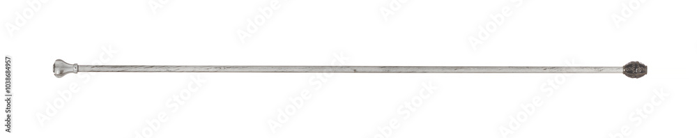 medieval white staff isolated on white background medieval white staff isolated on white background
