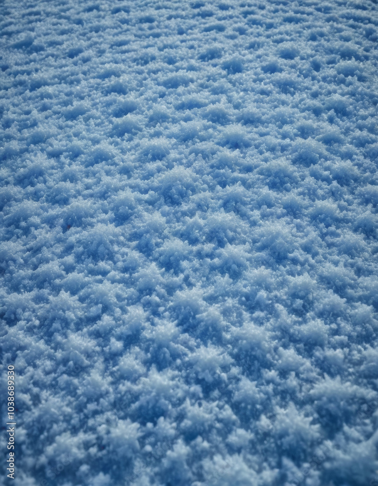 Abstract snow pattern with frosty textures and blue hues Abstract snow pattern with frosty textures and blue hues